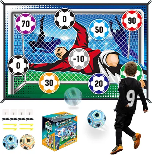Juego de alfombrillas de juego de pelota de fútbol, pelota de fútbol pegajosa para interiores, juego de fiesta de lanzamiento, juguetes deportivos y