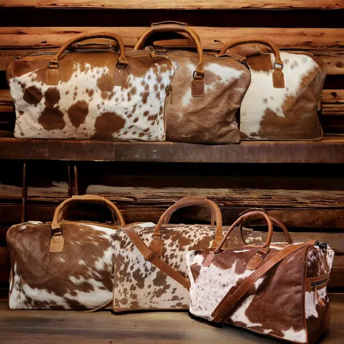 Miniatura 14 de Ranch Junkie Highlands - Bolsa de viaje de piel de vaca auténtica