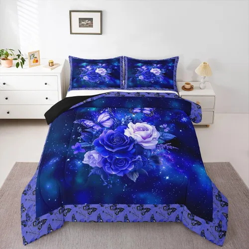 Miniatura 24 de Erosebridal Juego de edredón de corona King y Queen, juego de ropa de cama para parejas adultos, mujeres y hombres, juegos de edredón para boda, San