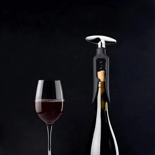 Miniatura 6 de True Sacacorchos autoestirable, plástico duradero con mango cromado fácil de girar, abridor de botellas de vino para camareros, herramientas de bar