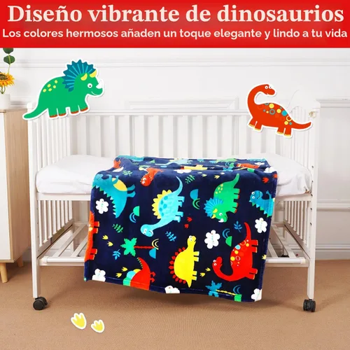 Miniatura 4 de Lukeight Manta para Niños Pequeños para Niños y Niñas, Manta de Dinosaurio Afelpada y Gruesa, Regalos de Cumpleaños para Niños Pequeños y Bebés