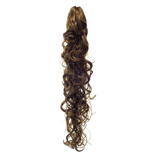 Miniatura 5 de SWACC Extensiones de cola de caballo de 24 pulgadas de largo, rizos desordenados y desordenados, extensiones de cabello sintético con clip