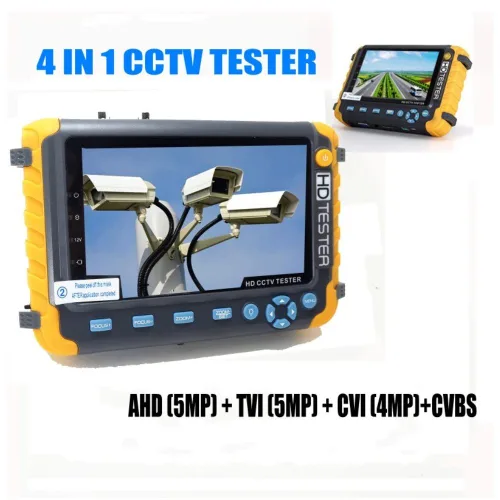 Miniatura 2 de Probador CCTV de 5 pulgadas 8MP AHD 8MP TVI 8MP CVI CVBS Coaxial HD Monitor Probador de Video Analógico Prueba de Cable UTP Entrada VGA/HDMI DC12V