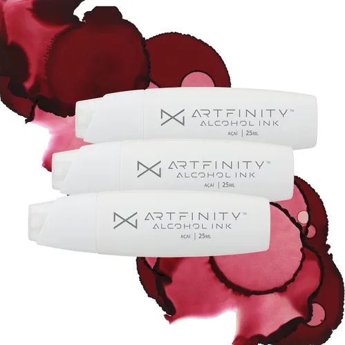 Artfinity Paquete de 3 tintas de alcohol, vibrantes, profesionales, a base de colorantes, para marcadores de alcohol, artistas, dibujos y más de