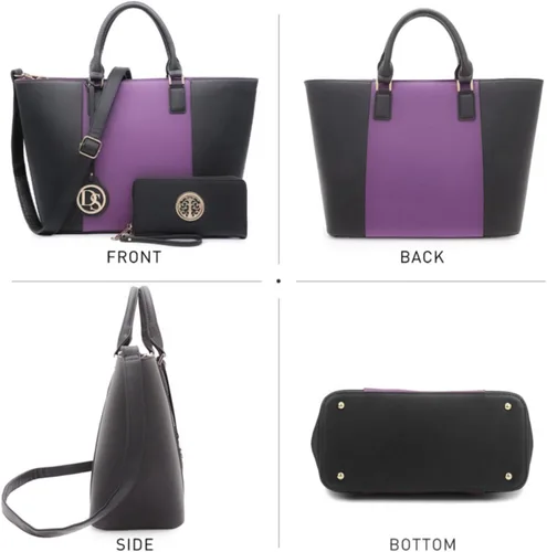 Miniatura 51 de Dasein Satchel Purse Handbag for Women Large Shoulder Work Tote Bag With Matching Wallet