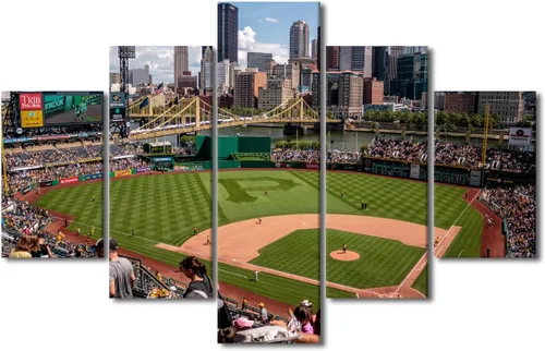 Miniatura 10 de Arte para pared, lienzo para estadio deportivo, arte para pared, diseño de campo de Wrigley en Chicago, pinturas de Chicago, impresiones sobre