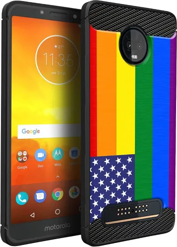Miniatura 15 de CasesOnDeck Funda compatible con [Motorola Moto Z3 Play Moto Z3] Moto Z3 Design, funda delgada negra flexible y elegante protección contra golpes