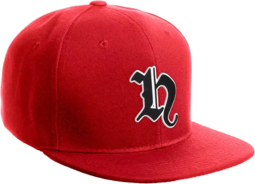 Miniatura 869 de Daxton Gorra clásica con visera de billete plano con letras del alfabeto inglés antiguo de la A a la Z