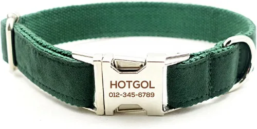 Miniatura 11 de Collares de perro personalizados con identificador de nombre grabado personalizado para mascotas para razas pequeñas medianas grandes (XS, azul)