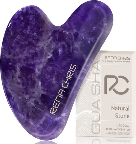 Miniatura 11 de Rena Chris Herramientas Gua Sha Faciales: Herramienta Guasha Natural de Obsidiana para Terapia de Acupuntura Facial, Masajador Facial para Esculpir