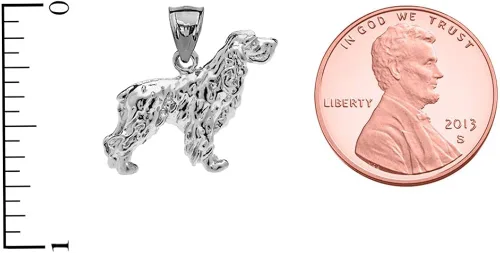 Miniatura 2 de Plata esterlina cocker spaniel encanto colgante