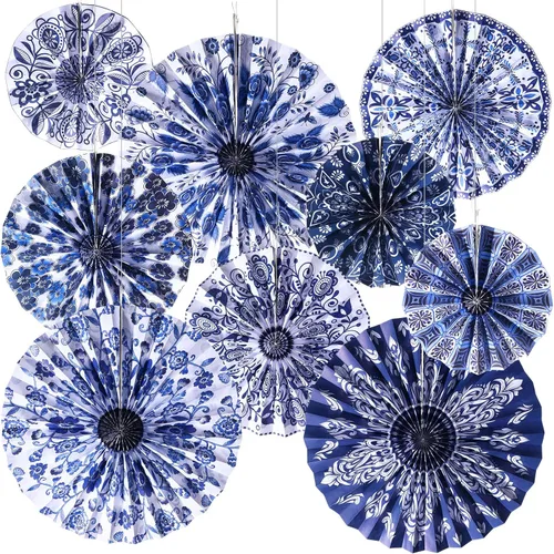 Miniatura 9 de Dispowreath Juego de 9 abanicos de Halloween para colgar en los ojos, decoración de pared de globos oculares aterradores, decoración de pared
