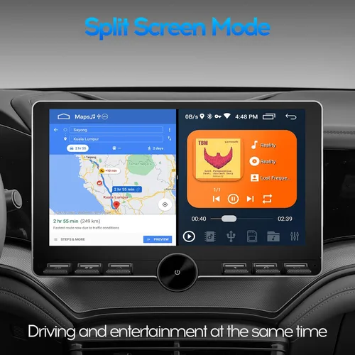 Miniatura 5 de 10" IPS QLED 1080P Full Touch 2+32G Doble DIN Radio de Coche Audio Video Receptores Estéreo con Apple CarPlay Android Auto Cámara de Visión Trasera