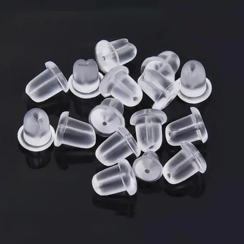 Parte trasera de goma para aretes, parte trasera transparente suave para aretes, 500 piezas de seguridad para aretes, tapones de embrague para