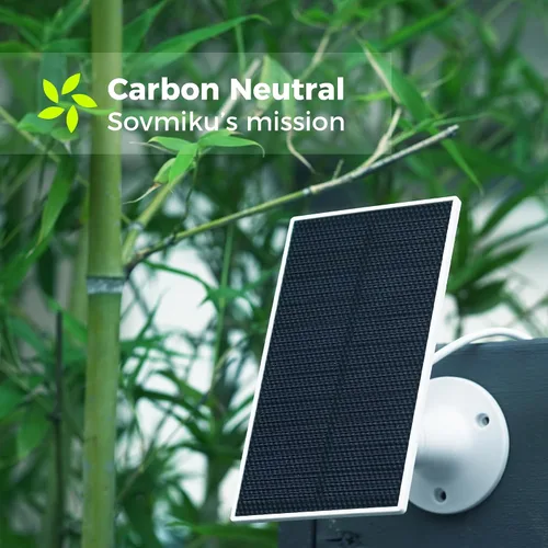 Miniatura 7 de Vicohome Paneles solares de 5V para cámaras de seguridad para comederos de pájaros con tasa de conversión de energía del 23%, cable de 9.8 pies