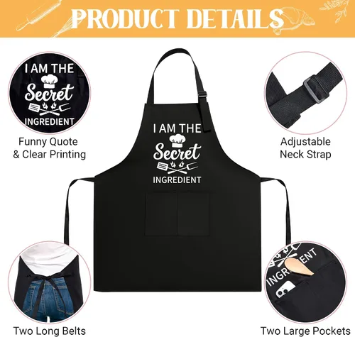 Miniatura 3 de Defresit Funny Baking Aprons Set for Women Men, Kitchen Baking Supplies
