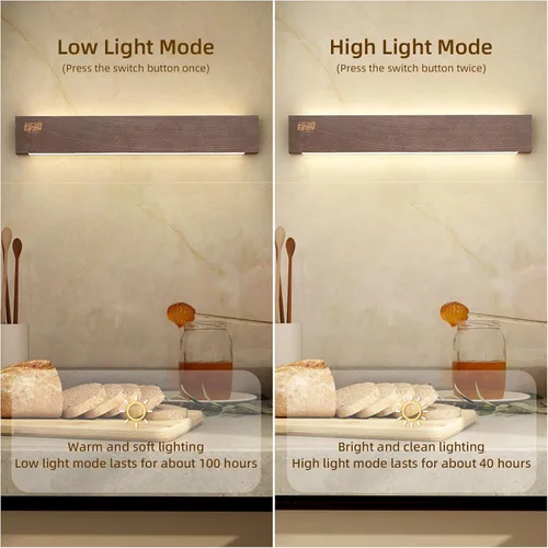 Miniatura 4 de FINDKING Tira magnética iluminada para cuchillos de 18 pulgadas, soporte de utensilios LED retroiluminado para pared y refrigerador, estante