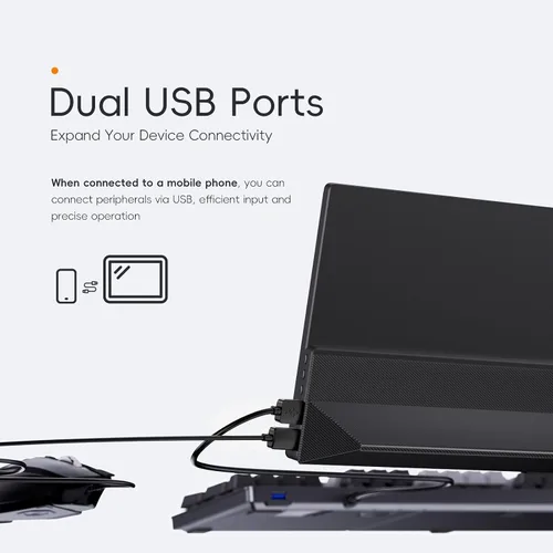 Miniatura 6 de JUSTTHINK Monitor portátil para laptop, 11.6", 1080P, pantalla LCD, 60Hz, montaje en pared y soporte de escritorio, conexión HDMI/USB-C, ligero