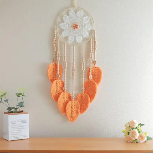 Atrapasueños para colgar macramé, tapiz bohemio para pared, tapiz hecho a mano, decoración de pared para el hogar, frontón de pared de 10 x 30