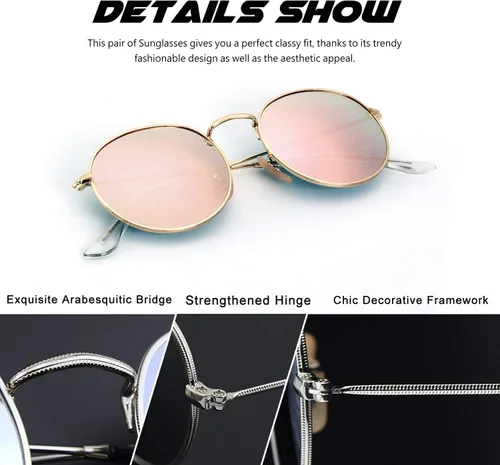 Miniatura 31 de CGID Gafas de sol unisex polarizadas redondas E01 Lennon