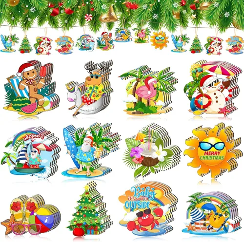 Miniatura 8 de Ferraycle 36 adornos de árbol del día de San Patricio, adornos de madera de trébol para árboles pequeños, decoraciones de trébol, gnomo, trébol