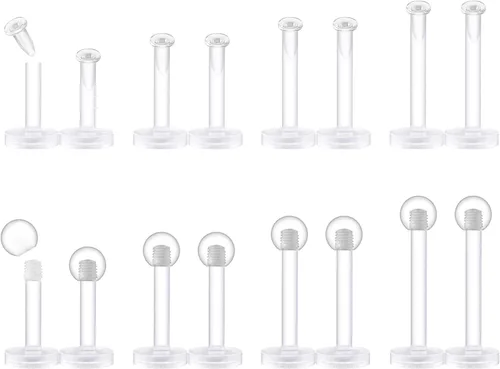 Clear Retainer Septum 16G Plastic Septum Ring Retainer Plastic Hoop Earrings Piercing Retainer Horseshoe Piercing Jewelry