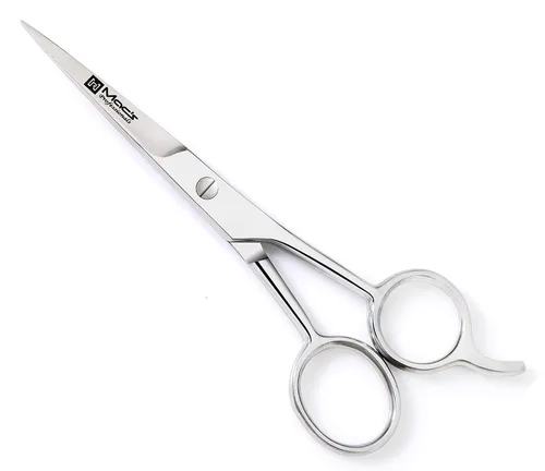 Macs - Tijeras de corte de pelo, tijeras de peluquería de 5.5 pulgadas, maquinilla de afeitar de acero inoxidable de alta calidad con hoja de borde