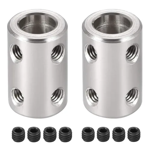 Miniatura 7 de TA-VIGOR Tornillo de acoplamiento de eje de 0.197 in a 0.197 in, D14 mm x L22 mm de diámetro de acero inoxidable rígido acoplador de eje conector