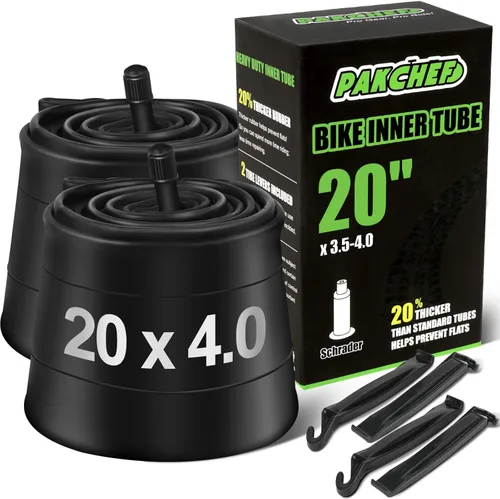 Tubo de neumático grueso resistente de 20 x 4.0, 26 x 4.0 con válvula Schrader - Tubo interior de goma butílica gruesa para bicicletas eléctricas de