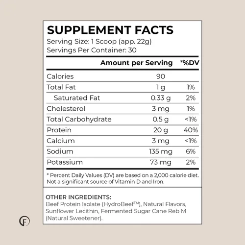 Miniatura 6 de Faster Way - Proteína en polvo - Carne de res alimentada con pasto hidrolizada - 0.71 oz de proteína por porción - Crecimiento y recuperación