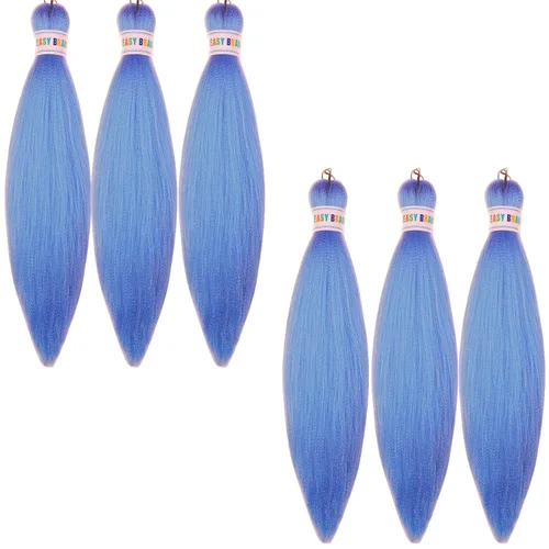 Miniatura 137 de Cabello estirado de fibra Kanekalon para trenzar con cabello humano, color oro rosado, 30 pulgadas