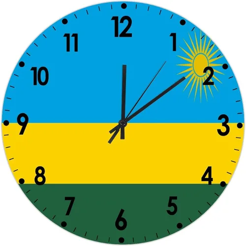 Miniatura 569 de Cheyan Reloj de pared con bandera de Canadá de 12 pulgadas, silencioso, sin tictac, de PVC, funciona con pilas, reloj redondo decorativo, regalo