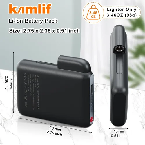 Miniatura 6 de Batería recargable de polímero de litio de 7.4 V, 3000 mAh, 23.1 Wh para guantes calefactados, manoplas, forros, calcetines calefactados, plantillas