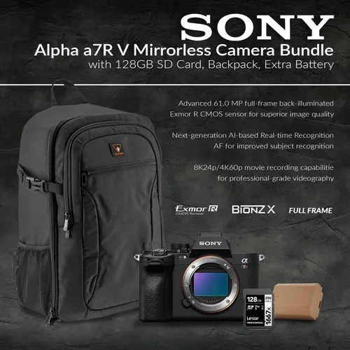 Miniatura 6 de Sony Alpha a7R V 61.0MP Cuerpo de Cámara Digital Mirrorless de Marco Completo con Lentes Intercambiables - Paquete con Tarjeta de Memoria SDXC
