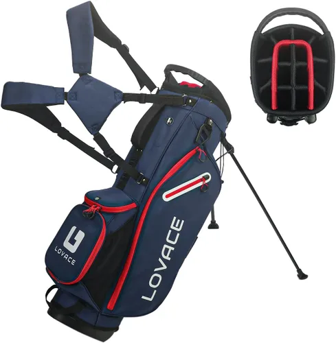 Bolsa de golf con soporte de 14 divisiones, bolsa de golf ligera con soporte para hombres y mujeres Azul