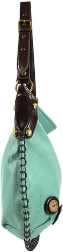 Miniatura 5 de Chala Bolsos de mano, estilo casual, suave, grande hombro o bolso cruzado con llavero, color verde azulado, verde azulado