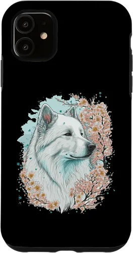 Miniatura 5 de iPhone 15 Samoyed Cherry Blossom Dog Japanese Sakura Flower Case