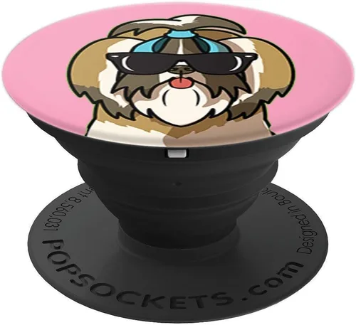Miniatura 4 de Shih Tzu – Escuadra para perro con diseño de mamá, color rosa