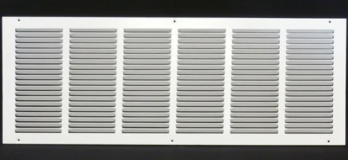 HVAC Premium 30' x 10' [Abertura de conducto] Rejilla de aire de retorno de acero estampado plano - Pared lateral y techo - Cubierta de conducto de