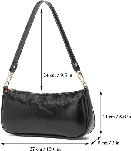 Miniatura 3 de Barabum Bolso de mano clásico retro con cierre de cremallera para mujer