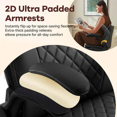 Miniatura 5 de AreShark Silla de Oficina con Piernas Cruzadas: Silla de Escritorio Criss Cross para TDAH con Ruedas y Reposapiés Giratorio Extensible - Silla