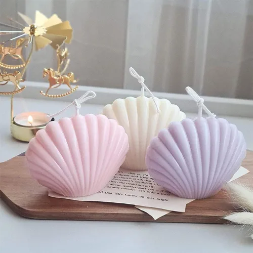 Miniatura 5 de Surakey Molde de carcasa de silicona, molde de resina de caracola, molde de silicona de concha de mar para velas, molde de jabón, molde de Grande