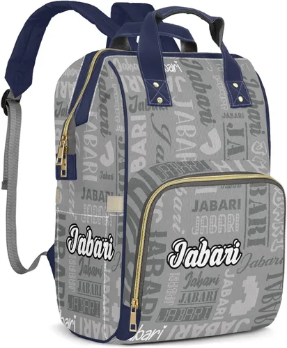 Miniatura 10 de Bolsas de bebé con nombre personalizado, mochila de nylon personalizada para bebé niño mamá, gran capacidad, impermeable, multifuncional, correas