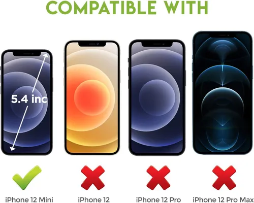Miniatura 2 de Protector de pantalla para iPhone 12 Mini, pantalla de vidrio templado (5.4 pulgadas) compatible con Apple (paquete de 3)