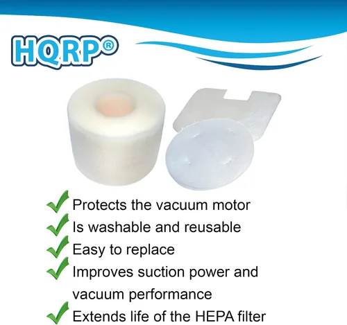 Miniatura 4 de HQRP XFF36 Kit de filtro de espuma y fieltro para Shark Navigator NV36 NV36A NV42 UV410 NV44 NV4426 NV46 NV46C NV4226 NV4626 NV4626 giratorio Deluxe