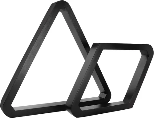 Miniatura 14 de GSE Games & Sports Expert Billar de madera maciza resistente de lujo, triángulo de 8 bolas/9 bolas de diamante para bolas de piscina de 2-1/4 Gris
