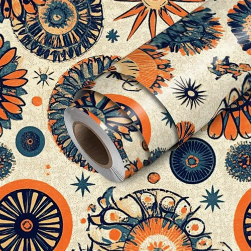Miniatura 21 de HOMETITUTE Papel tapiz para mascotas mixto color beige, para despegar y pegar, bonito patrón de gato y perro, papel de contacto, papel de pared