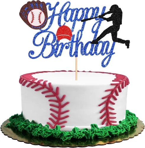 Miniatura 14 de 24 piezas de decoración de cupcakes de béisbol con purpurina para jugadores de béisbol temáticos deportivos para temática de béisbol, baby shower