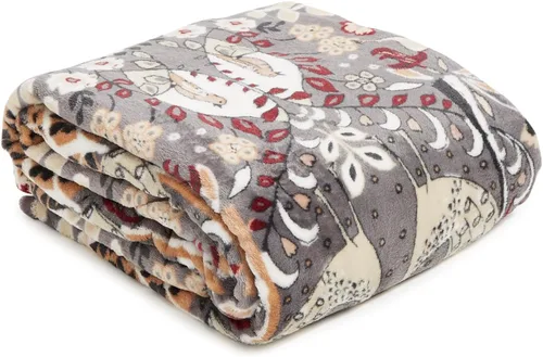 Miniatura 60 de Vera Bradley Manta de felpa de forro polar Botánico Paisley Rosa