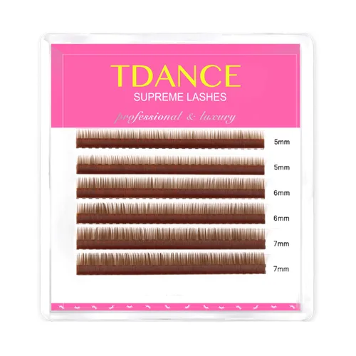 TDANCE Extensiones de Pestañas Inferiores Marrón Oscuro Rizo B 5-7mm Mixtas Pestañas Inferiores 0.03/0.05/0.07mm Grosor Pestañas Inferiores (Marrón